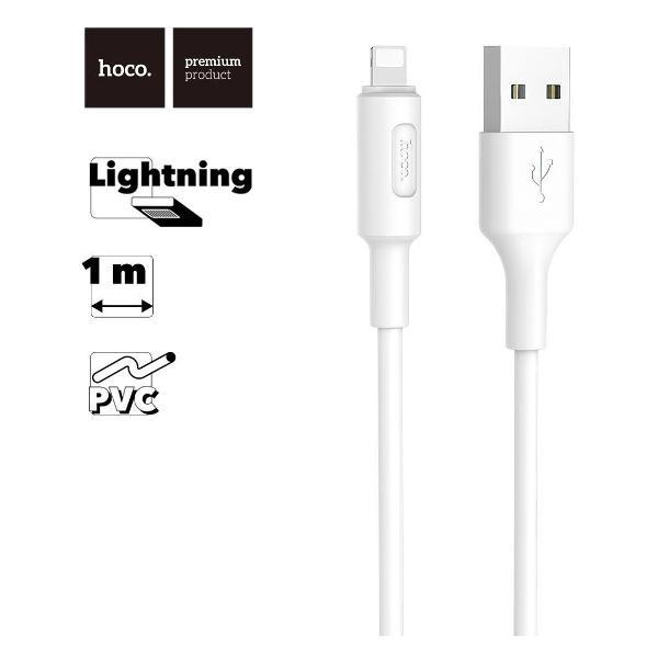 Изображение товара Кабель для смартфона HOCO Lightning 8-пин 1м, быстрая зарядка и передача данных