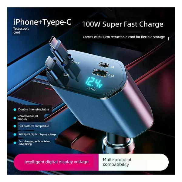 Изображение товара Автомобильное зарядное устройство UNIMALL Ga161 с дисплеем и USB
