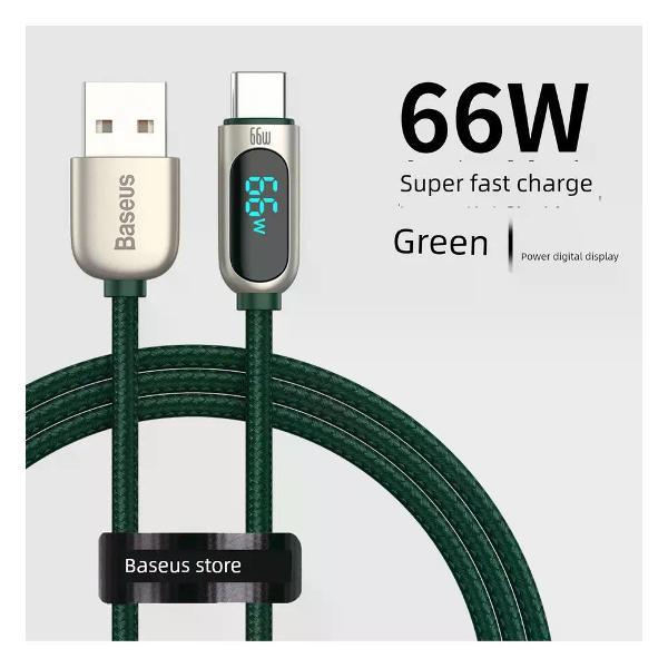 Изображение товара Кабель UNIMALL 66 USB-C 1м (мощность 66W, зеленый)