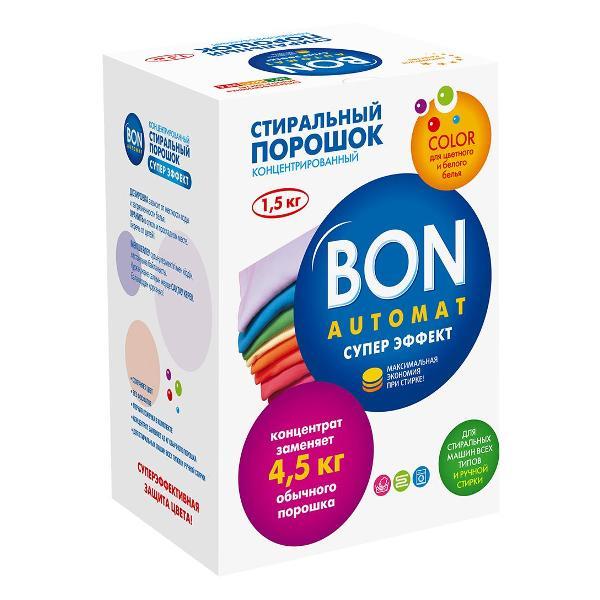Изображение товара Уцененный стиральный порошок концентрированный Bon Automat Color 1.5 кг (BN-138-2), как новый