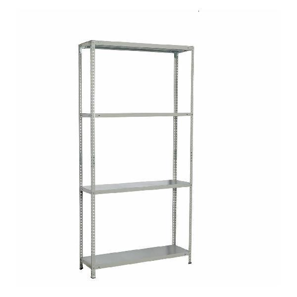 Изображение товара Металлический стеллаж Brabix MS Plus-185/30-4 с 4 полками для хранения Изображение товара Металлический стеллаж Brabix MS Plus-185/30-4 с 4 полками для хранения