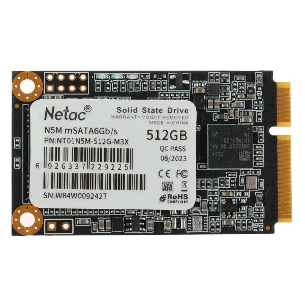 Изображение товара Внутренний диск SSD Netac mSATA N5M 512 Гб SATA III (NT01N5M-512G-M3X)