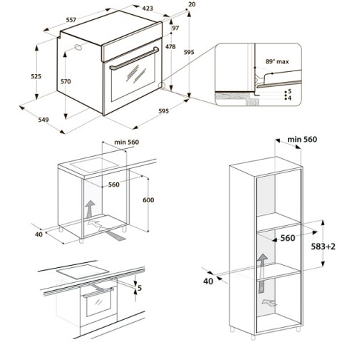 Электрический духовой шкаф hotpoint ariston fa5 841 jh blg ha