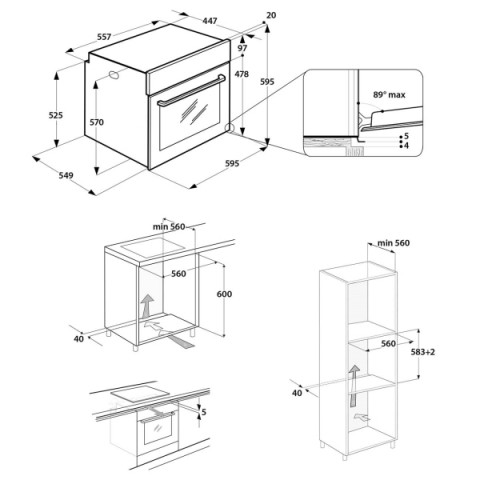 Электрический духовой шкаф hotpoint ariston fa5 841 jh blg ha