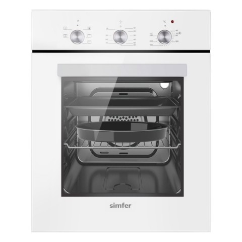 Встраиваемый электрический духовой шкаф simfer b6ew16011 white