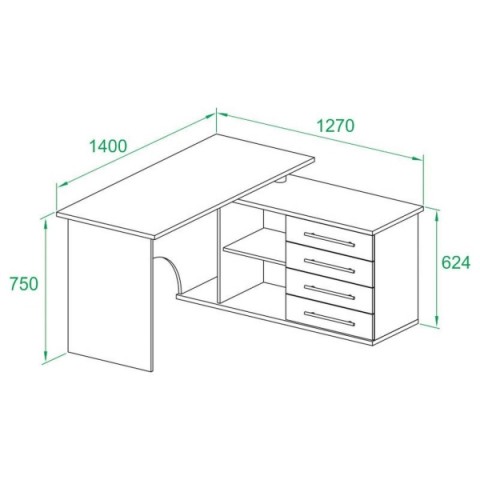 Стол компьютерный сокол кст 109 правый угловой