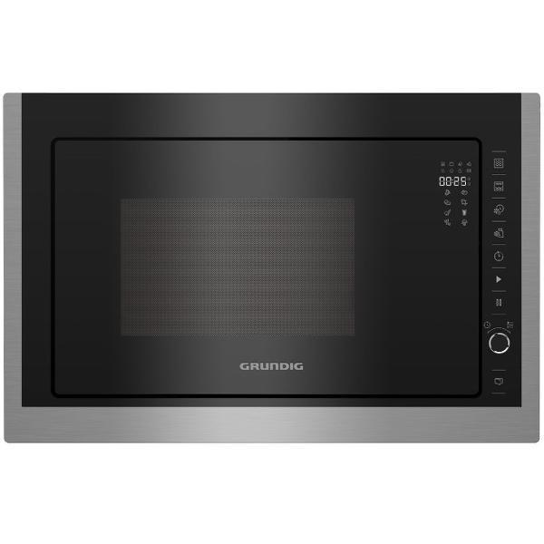 Встраиваемая микроволновая печь Grundig GMI 11311 X черный, 25 л, 900 Вт, переключатели - сенсор, поворотный механизм, фото 1