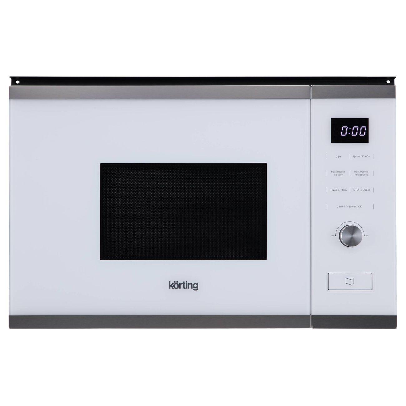 Встраиваемая микроволновая печь Korting KMI 820 GSCW белый, 20 л, 800 Вт, переключатели - сенсор