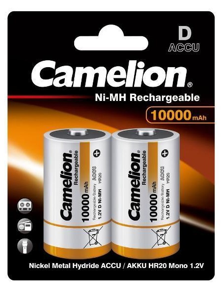 Аккумулятор Camelion D 10000 mAh 2 шт. (NH-D10000BP2)
