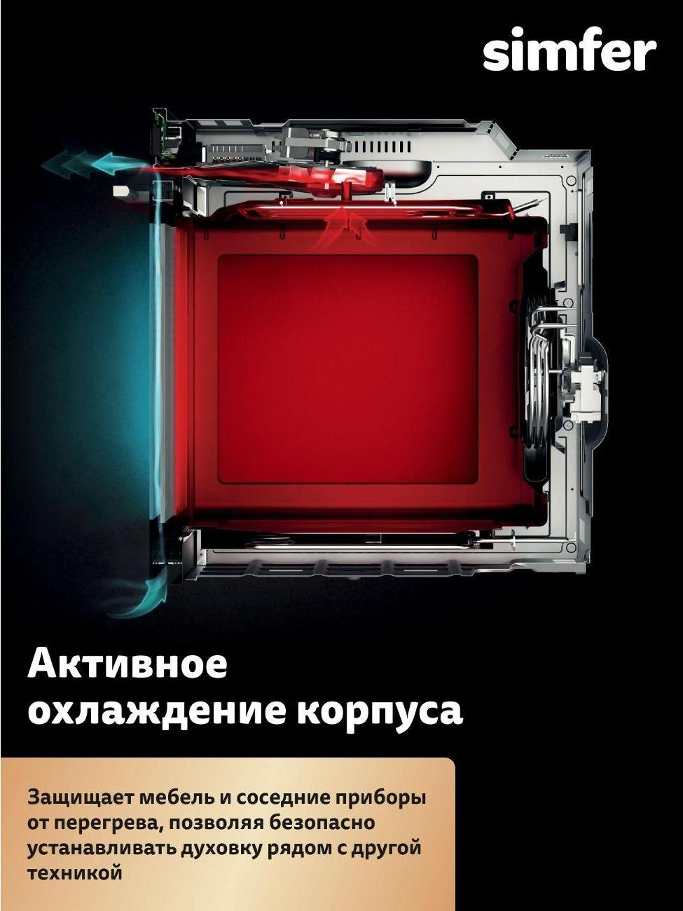 Электрический духовой шкаф Simfer B6EO19017 бежевый — фото 5