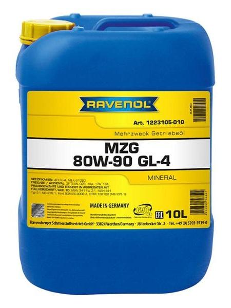 Трансмиссионное масло RAVENOL MZG 80W-90, 10 литров
