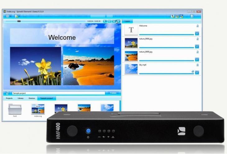 Изображение товара Профессиональный медиаплеер Spinetix HMP300 для Digital Signage с высоким разрешением