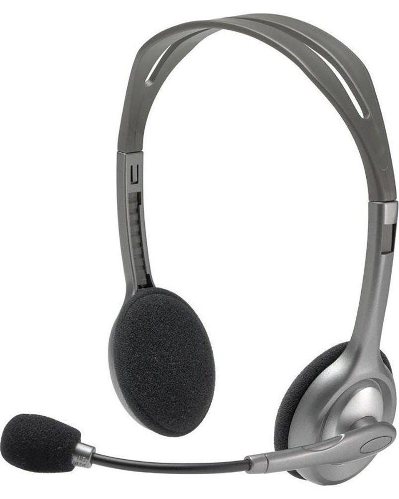 Проводные наушники Logitech H110 серый 2015 — фото 1