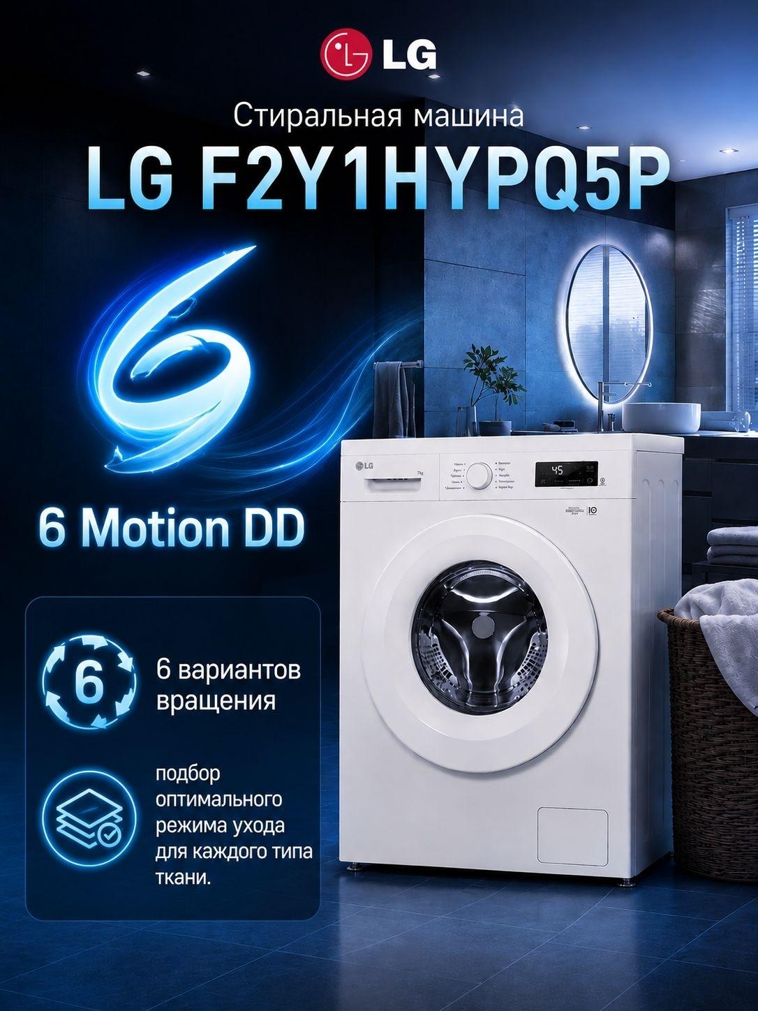 Стиральная машина LG F2Y1HYPQ5P — фото 4