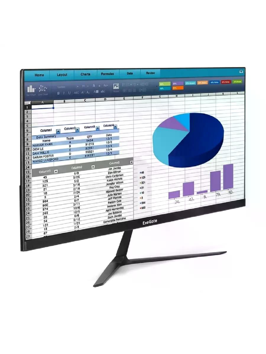 Монитор 24.5" LCD ExeGate EH1500TA {IPS 1920x1080 75Hz 3-5ms 16:9 250cd 1000:1 Speakers audio-out D-Sub HDMI DisplayPort USB} [EX300410RUS] — фото 1