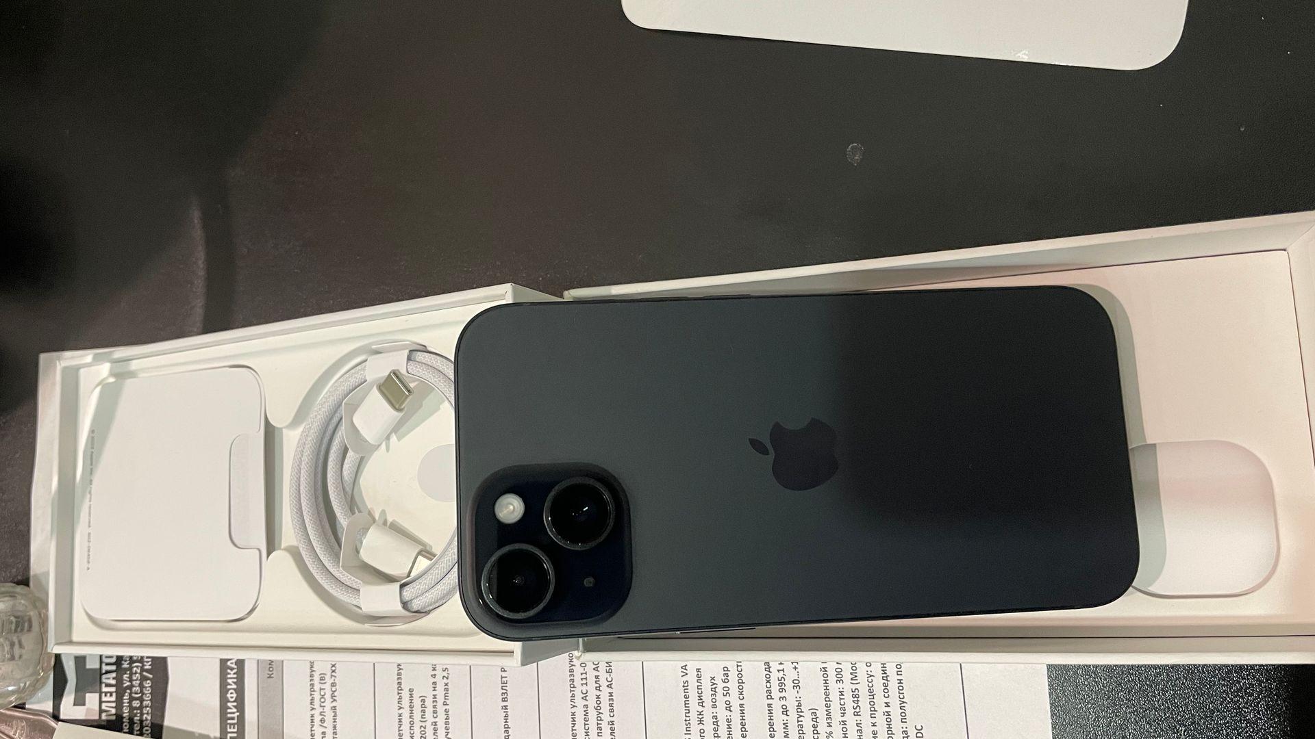 Смартфон Apple iPhone 15 128GB Black - отзывы покупателей и владельцев |  М.Видео - Москва